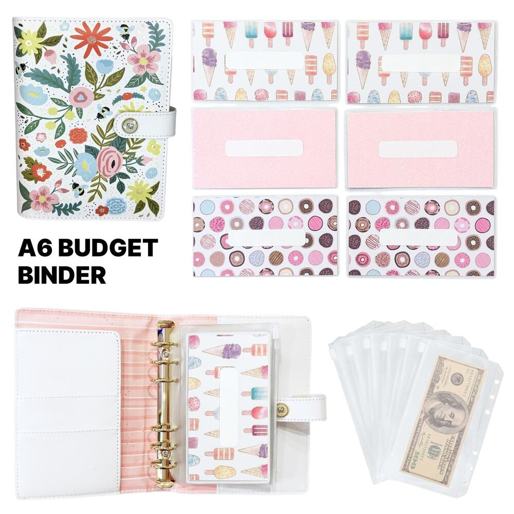 Budget Binder, Cash Envelope System, Money Binder, A6 Cash Binder Tracking Sheet